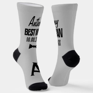 Best Man personalized wedding favor socks gift