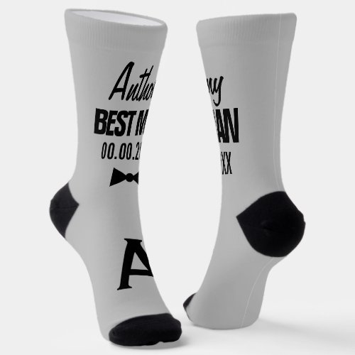 Best Man personalized wedding favor socks gift