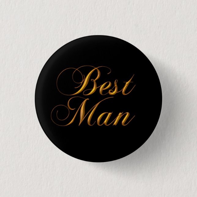 Best Man pin button (Front)