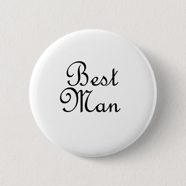 Best Man Pinback Button (Front)