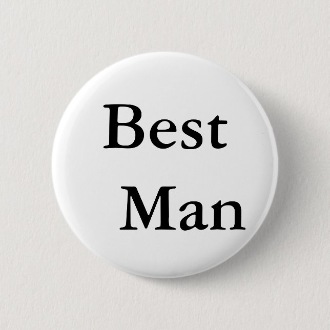 Best Man Pinback Button (Front)