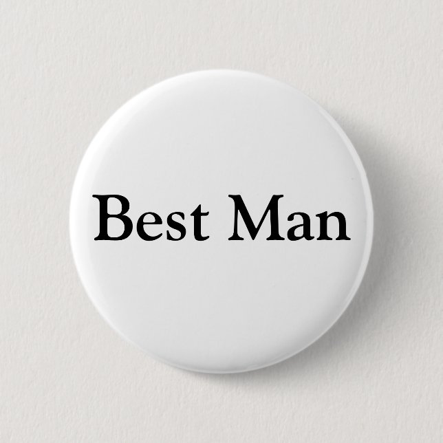 Best Man Pinback Button (Front)