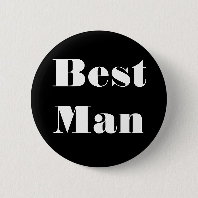 Best Man Pinback Button (Front)