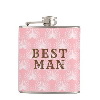 Best Man-Pink And White Art-deco Pattern