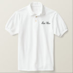 Best Man Polo Shirt<br><div class="desc">Best Man Polo Shirt shown in White with Black embroidered text.</div>