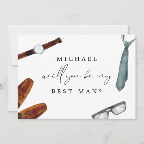 Best Man Proposal Card for groom