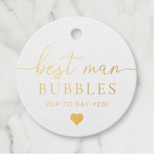 Best Man Proposal Foil Favor Tag