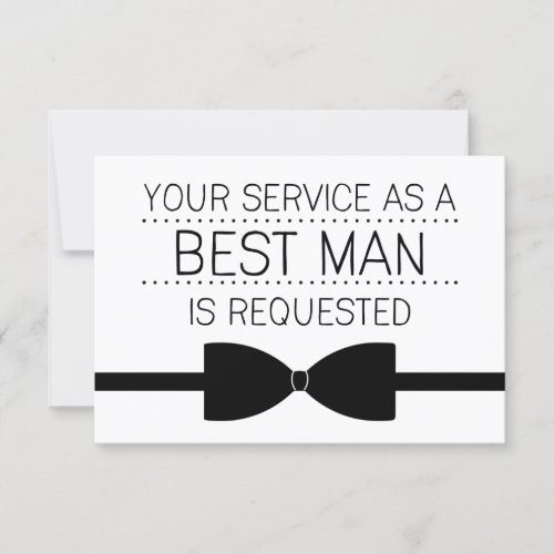 Best Man Request  Groomsmen Invitation