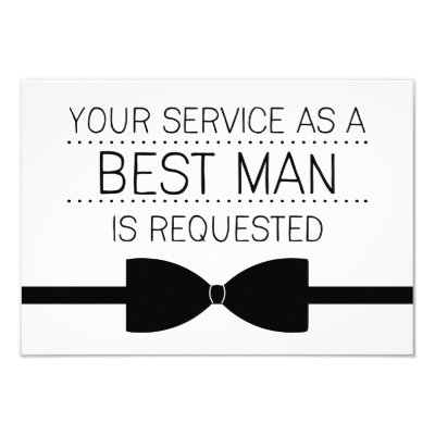 will you be my best man groomsmen invitation zazzle com