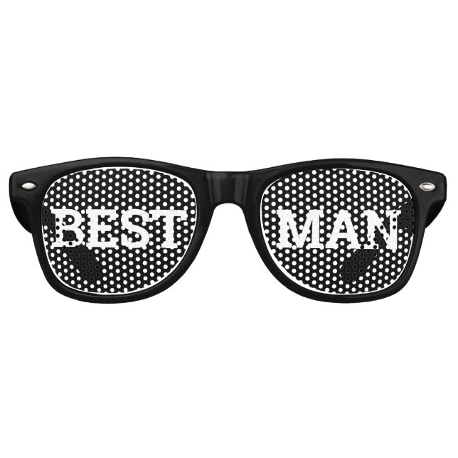 BEST MAN retro Shades / Wedding Party Sunglasses (Front)