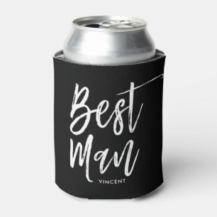 Best Man   Script Style Custom Wedding Can Cooler