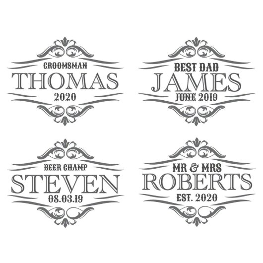 Best Man Set with Decanter and Whiskey Glasses (Designs)
