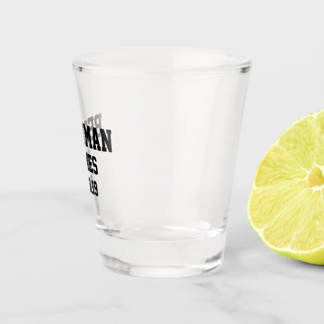 Best Man shotglass gift Shot Glass (Right)