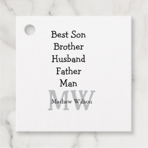 Best man son husband dad quotes add name text favor tags