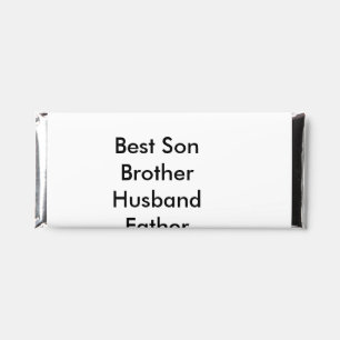 Best man son husband dad quotes add name text hershey bar favors