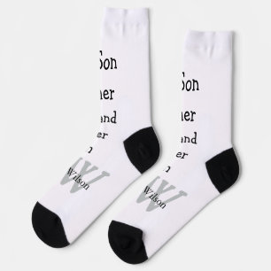Best man son husband dad quotes add name text socks