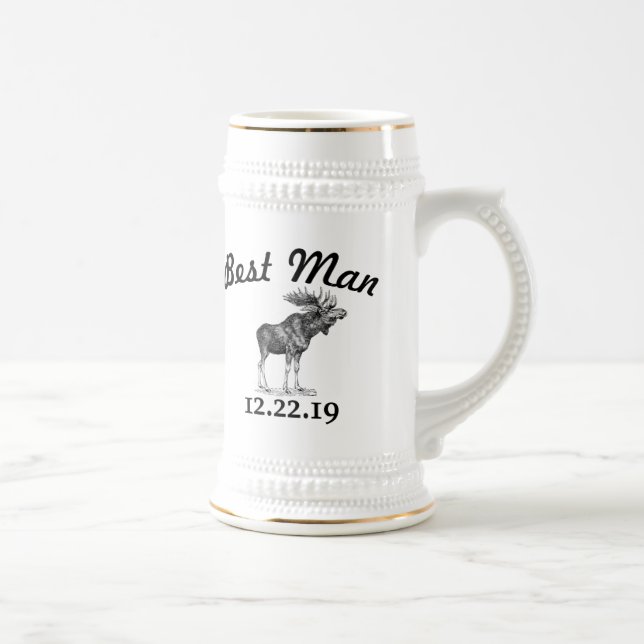 Best Man Stein Vintage Moose (Right)