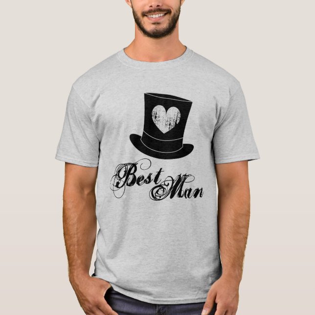 Best man t shirt for stag night bachelor party (Front)