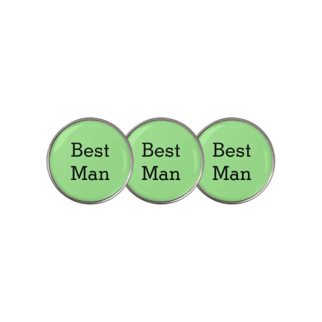 Best Man Text Golf Ball Marker (3 Up)