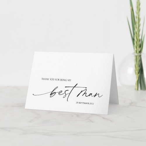 Best Man Thank You Gift From Groom Card