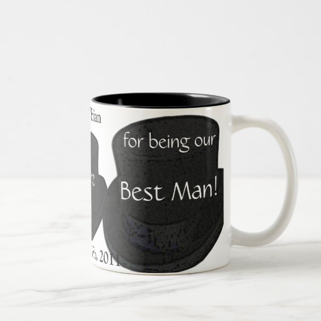 Best Man Thank You Gift - Two Tone Mug Template (Right)