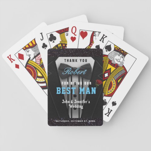 Best Man Thank You Playing Cards