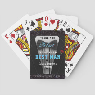 Best Man Thank You Poker Cards