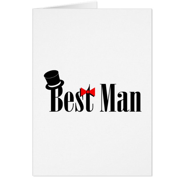 Best Man Top Hat Cards (Front)