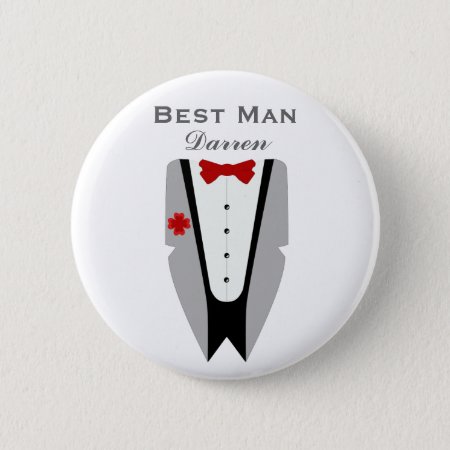 Best Man - Tuxedo Dinner Jacket Wedding Pin