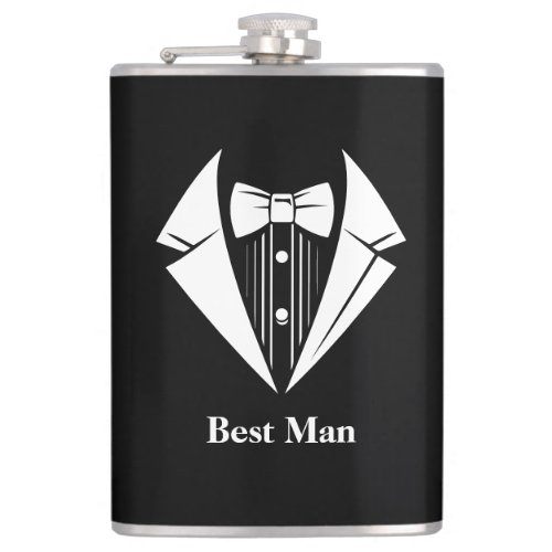 Best Man Vinyl Wrapped Flask
