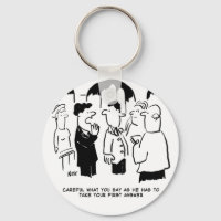 Best Man Warning to Bridegroom. Funny Cartoon Keychain