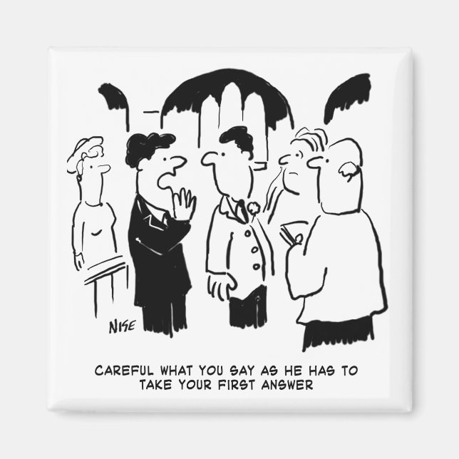 Best Man Warning to Bridegroom Magnet (Front)