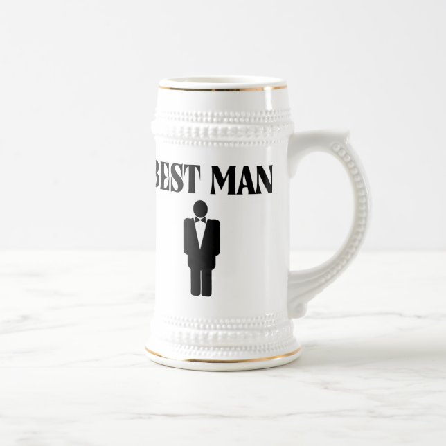 Best Man Wedding Beer Stein (Right)