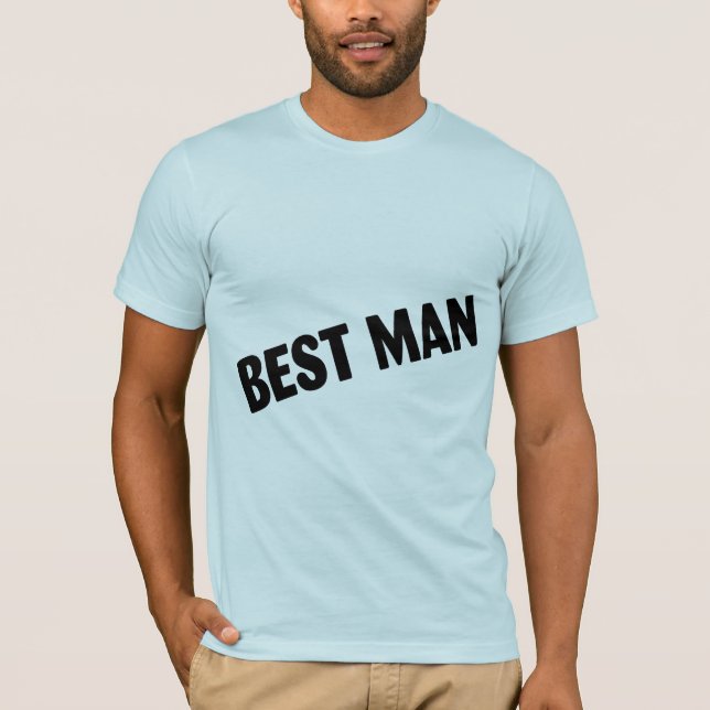 Best Man Wedding Black T-Shirt (Front)