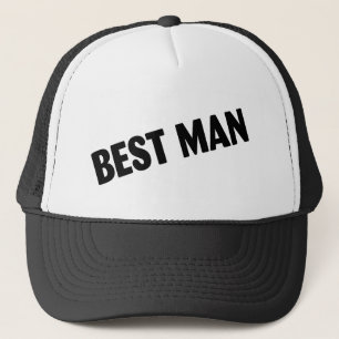 Best Man Wedding Black Trucker Hat