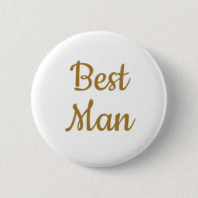 Best man wedding  button (Front)