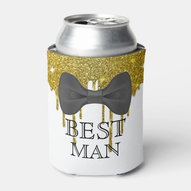 Best Man wedding Can Cooler (Can Front)