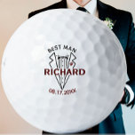 Best Man Wedding Custom Name Date Gift Golf Balls<br><div class="desc">This unique golf ball is designed as a gift for your Best Man. Features a unique layering of the name which gives it the feeling of depth. The text reads "Best Man" along with the date of the event. Great way to thank him for being a part of your wedding...</div>