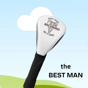 Best Man Wedding Custom Name Date Gift Golf Head Cover