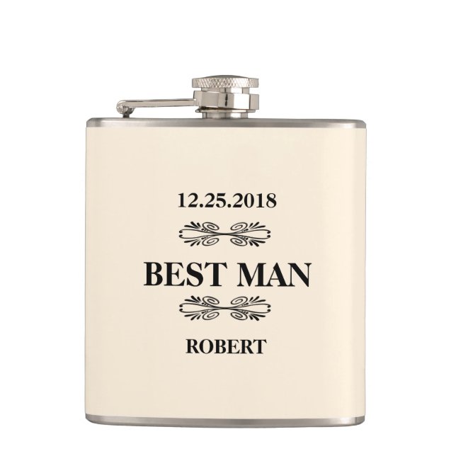 Best Man Wedding Flask (Front)