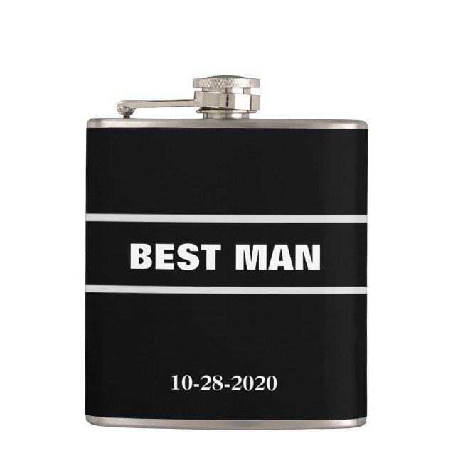 Best Man Wedding Flask (Front)