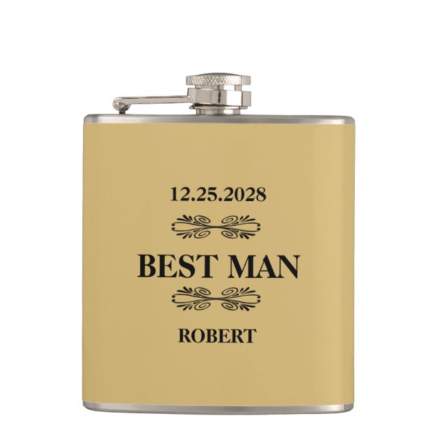 Best Man Wedding Flask (Front)