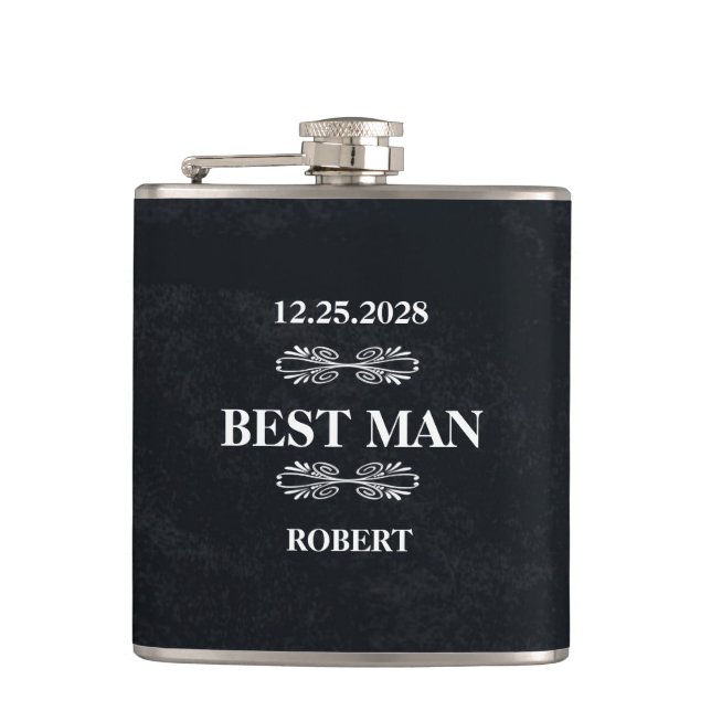 Best Man Wedding Flask (Front)