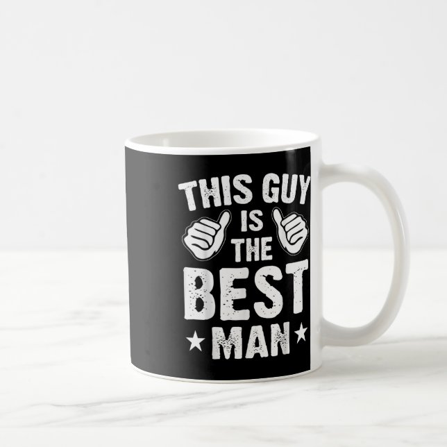 Best Man Wedding Groomsmen Funny Bridal Bachelor P Coffee Mug (Right)