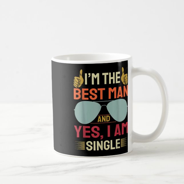 Best Man Wedding Groomsmen Funny Bridal Bachelor P Coffee Mug (Right)
