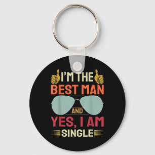 Best Man Wedding Groomsmen Funny Bridal Bachelor P Keychain