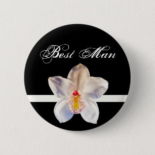 Best Man Wedding ID Badge Button