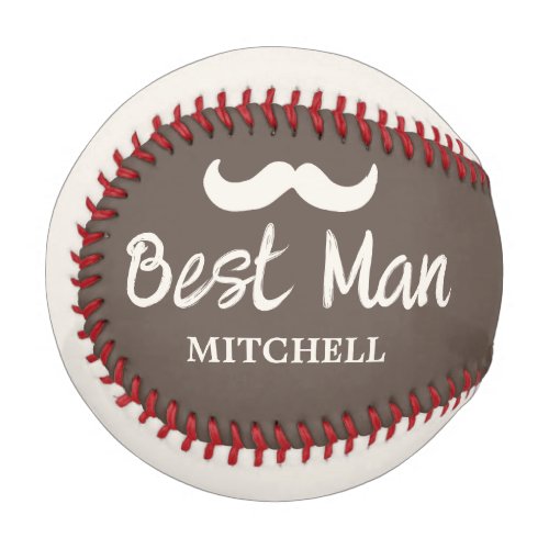 Best Man Wedding Mustache Name Date  Baseball