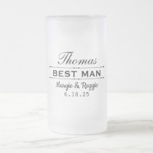 BEST MAN WEDDING PARTY FROSTED MUG (16 oz)