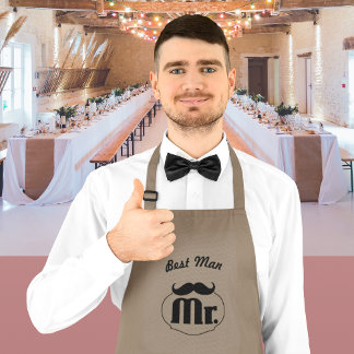 Best Man Wedding Party Long Apron